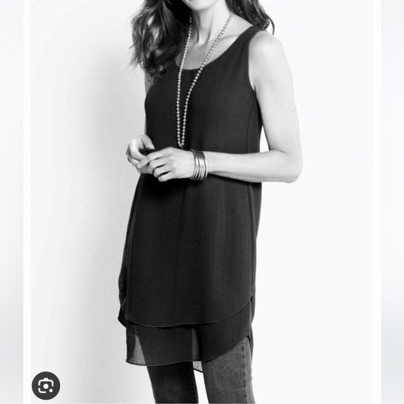 SOFT SURROUNDINGS Summer Fling Black Blouse Size Medium NWT - Picture 1 of 7